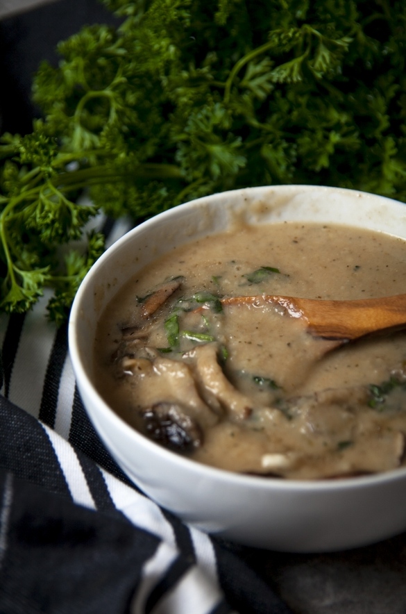 White Bean Mushroom Soup - Nina's Vegan Recipes